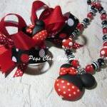 Minnie Mouse Inspired Neckl..